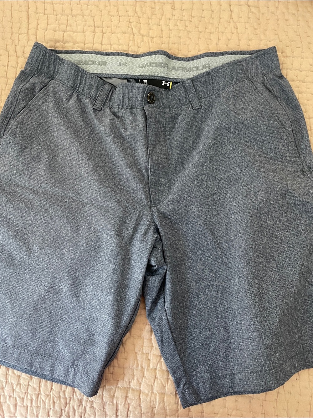Under Armour Men's Heathered Charcoal Performance Shorts